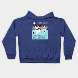 Hand over the nose Jerkface! ...Then have a very Merry Christmas Kids Hoodie